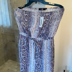 Purple snake pattern jumpsuit